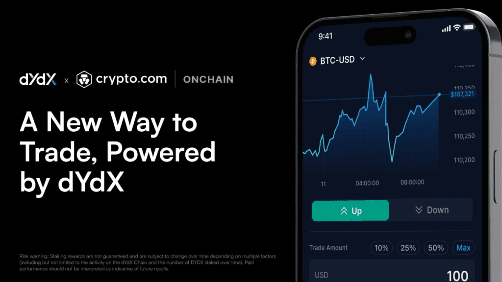 Crypto.com onchain integrates dydx to launch advanced trading
