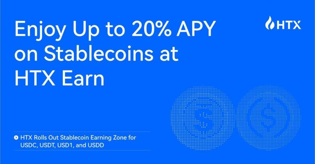 Htx rolls out stablecoin revenue zone with yields up to