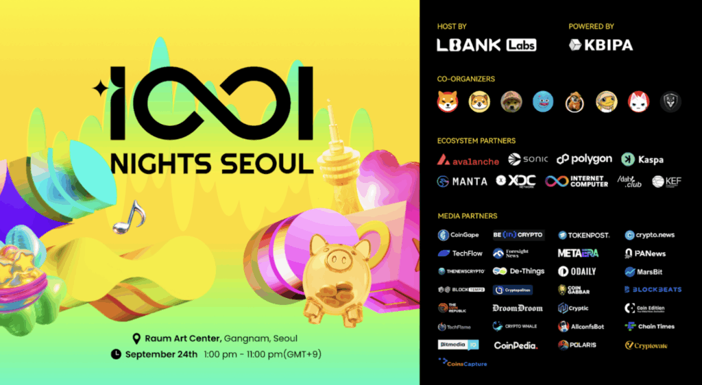 Lbank labs hosting "1001 festival seoul" in korea during kbw2025