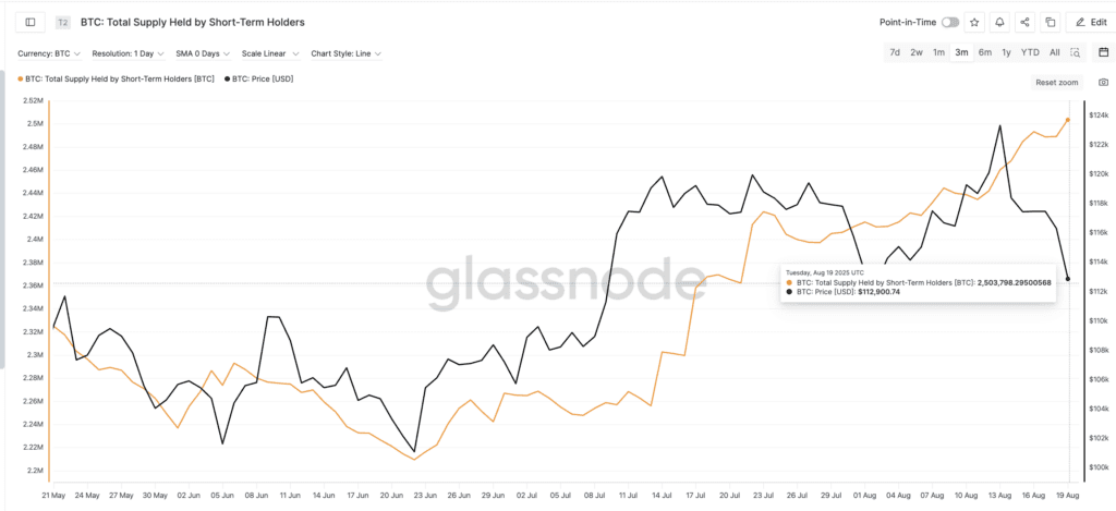 Short term holders signal bitcoin rebound with aggressive purchases