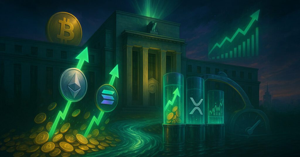 Bitcoin leads as fed rate cuts drive $1.9 billion into